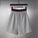 Balenciaga Couple Checkered Button Splicing Fake Two Embroidered Casual Shorts
