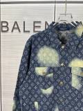 Louis Vuitton New Laundry Gradient Vintage Denim Coat Full Logo Rascal Jacket Coat
