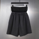 Balenciaga Couple Splicing Fake Two Embroidered Shorts