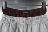 Balenciaga Couple Checkered Button Splicing Fake Two Embroidered Casual Shorts