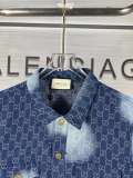 Louis Vuitton New Laundry Gradient Vintage Denim Coat Full Logo Rascal Jacket Coat