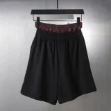 Balenciaga Couple Checkered Button Splicing Fake Two Embroidered Casual Shorts