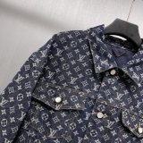 Louis Vuitton Classic Logo Jacquard Skateboarding Denim Jacket Set