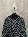 Louis Vuitton New Full Print Logo Jacquard Double sided Wool Knitted Zipper Jacket