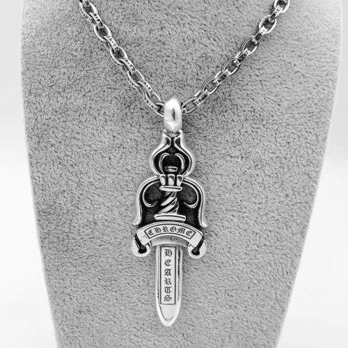 Chrome Hearts Retro Couple Large Sword Pendant Sweater Chain