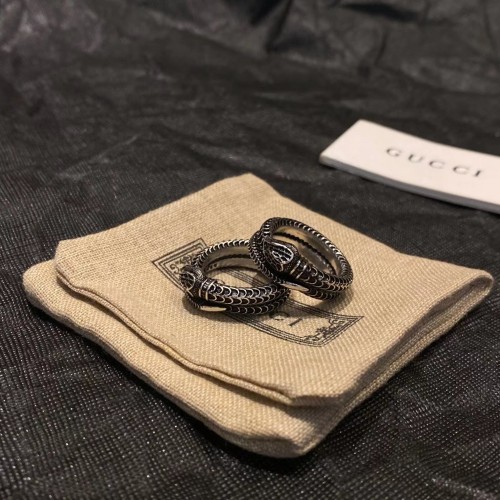 Gucci Couple New Retro Double G Spirit Snake Ring