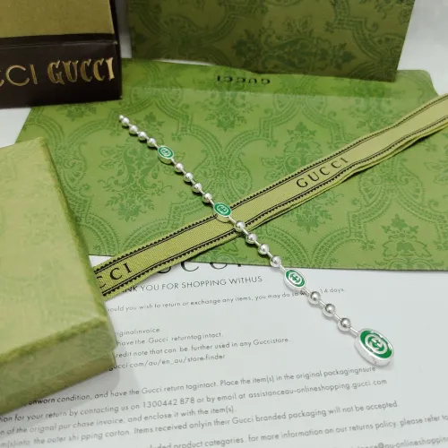 Gucci Classic Green Enamel Interlocking Double G Bracelet