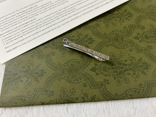 Gucci Classic Vintage Pattern Tie Clip