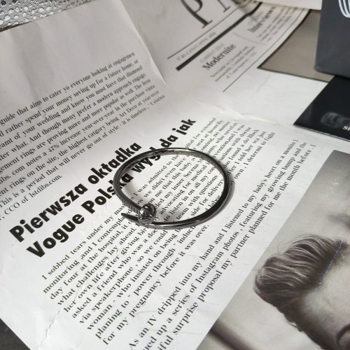 Chrome Hearts Retro Trendy All Black Nail Bracelet