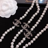 Chanel Classic New Double C Logo Pearl Long Chain Sweater Chain