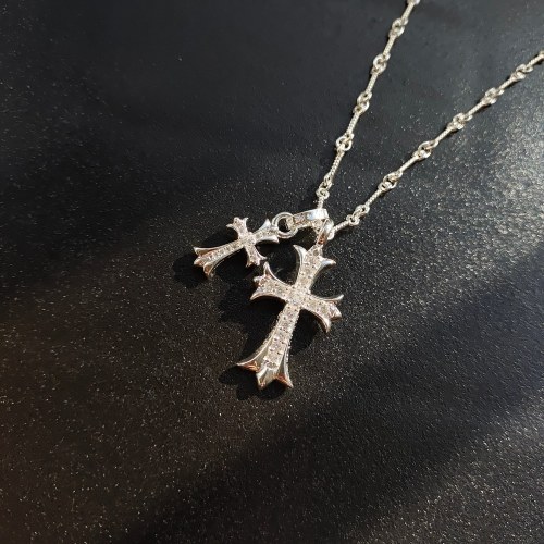 Chrome Hearts New Fashion Diamond Cross Necklace