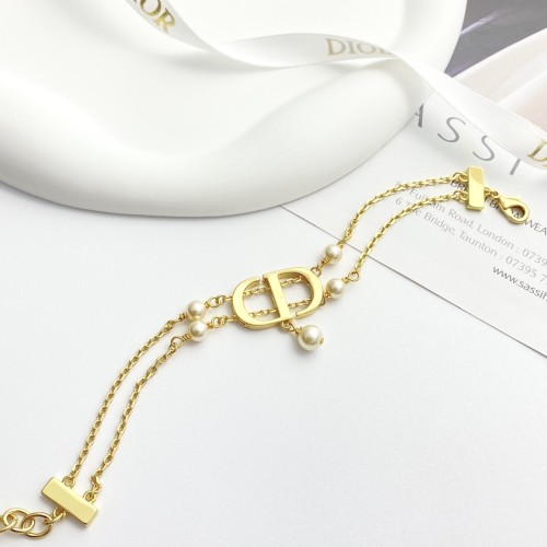 Dior New Double layered CD Pearl Bracelet