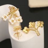 Louis Vuitton Classic Versatile Letter Flower Earrings
