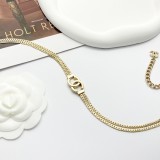 Chanel New Classic Double C Two Flat Thin Snake Bone Chains