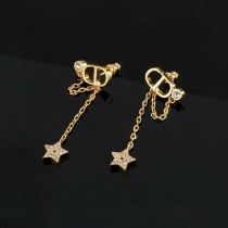 Dior New Classic Letter Star Chain Earrings