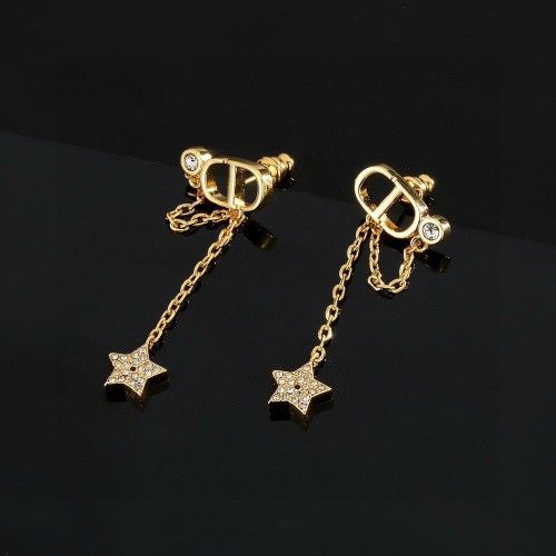 Dior New Classic Letter Star Chain Earrings