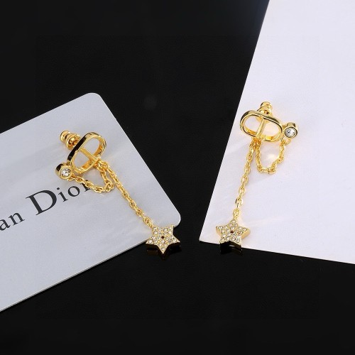 Dior New Classic Letter Star Chain Earrings