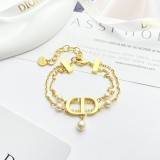 Dior New Double layered CD Pearl Bracelet