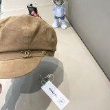 Chanel Retro Velvet Octagonal Hat Painter's Hat Newspaper Children's Hat