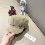 Chanel Retro Velvet Octagonal Hat Painter's Hat Newspaper Children's Hat