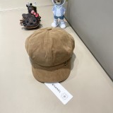 Chanel Retro Velvet Octagonal Hat Painter's Hat Newspaper Children's Hat