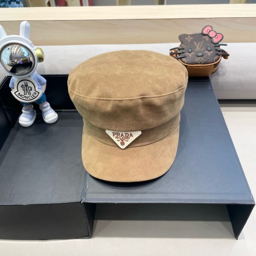 Prada New Retro Letter Hat Children's Trendy Flat Top Hat