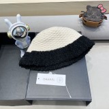 Chanel New Knitted Fisherman's Hat Color Contrasting Warm Bucket Hat