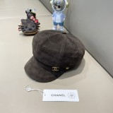 Chanel Retro Velvet Octagonal Hat Painter's Hat Newspaper Children's Hat