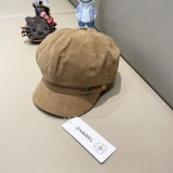 Chanel Retro Velvet Octagonal Hat Painter's Hat Newspaper Children's Hat