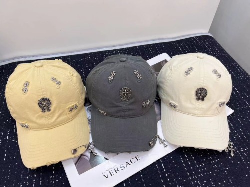 Chrome Hearts New Classic Horseshoe Cross Hole Street Style Baseball Hat