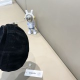 Chanel Retro Velvet Octagonal Hat Painter's Hat Newspaper Children's Hat