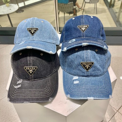 Prada New Cowboy Hole Baseball Hat Couple Casual Duck Tongue Hat