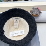 Chanel New Knitted Fisherman's Hat Color Contrasting Warm Bucket Hat