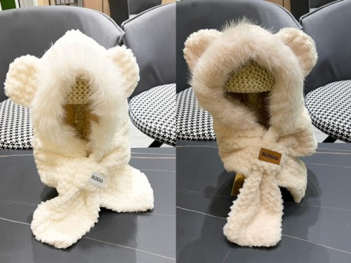 Balenciaga Women's Autumn/Winter Cute One Piece Scarf Ear Protection Hat