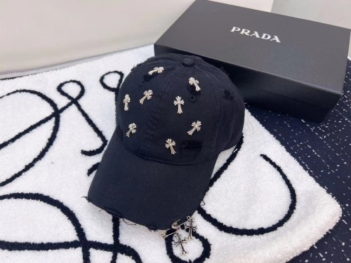 Chrome Hearts New Classic Cross Hole Street Style Baseball Hat