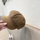 Chanel Retro Velvet Octagonal Hat Painter's Hat Newspaper Children's Hat