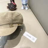 Chanel Retro Velvet Octagonal Hat Painter's Hat Newspaper Children's Hat