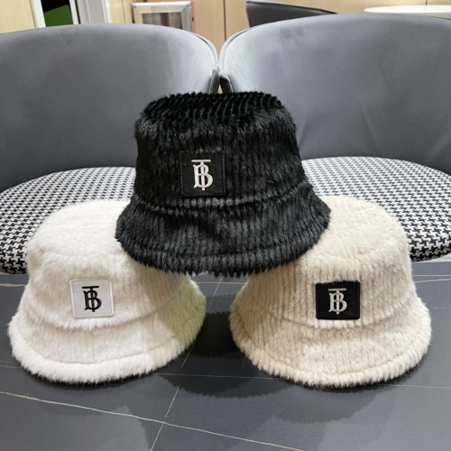 Burberry New Plush Fisherman's Hat Women's Casual Warm Hat