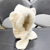 Balenciaga Women's Autumn/Winter Cute One Piece Scarf Ear Protection Hat