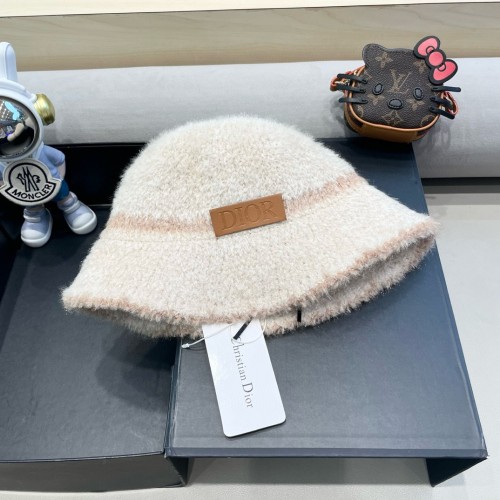 Dior New Velvet Fisherman's Hat Women's Versatile Bucket Hat