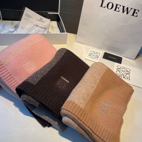 Loewe Fashion Versatile Logo Jacquard Cashmere Scarf Size: 30 * 190 CM