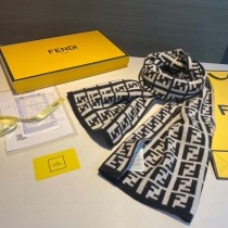 Fendi Classic Logo Jacquard Cashmere Scarf Size: 30 * 180 CM