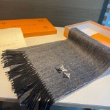 Louis Vuitton Classic Embroidered Logo Cashmere Scarf Size: 30 * 180 CM