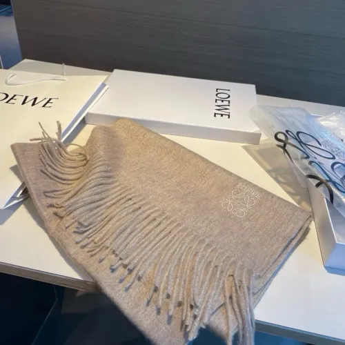 Loewe Classic Embroidered Logo Cashmere Scarf  Size: 35 * 180 CM