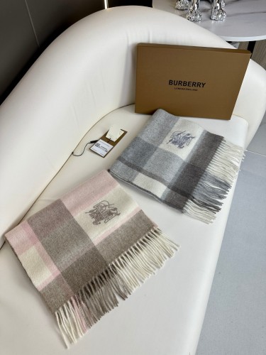 Burberry New Embroidered War Horse Cashmere Tassel Scarf Size: 32 * 180 CM