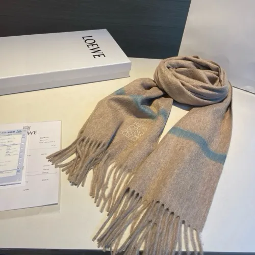 Loewe Classic Embroidered Logo Cashmere Scarf  Size: 35 * 180 CM