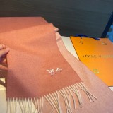 Louis Vuitton Classic Embroidered Logo Cashmere Scarf Size: 30 * 180 CM