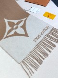 Louis Vuitton Classic Two Color Logo Jacquard Tassel Wool Scarf Size: 32.5 * 192 CM