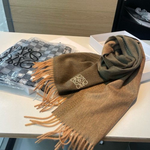 Loewe Fashion Double Sided Color Cashmere Tassel Scarf Size: 35 * 180 CM
