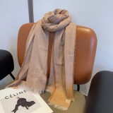 Louis Vuitton Classic Embroidered Cashmere Tassel Scarf Size: 80 * 200 CM